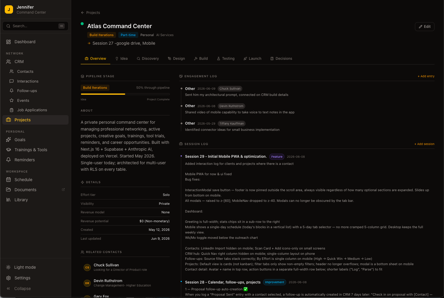 Project Detail Page Overview