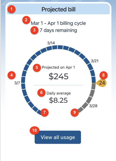 Projected Bill Component