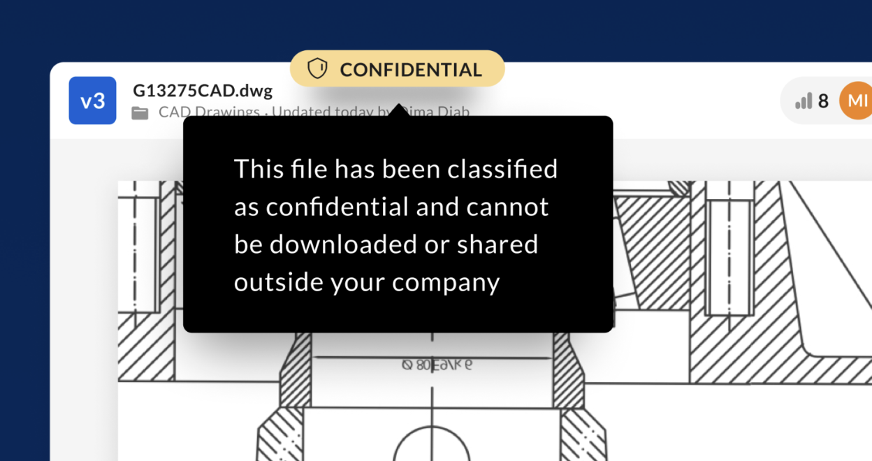 Box Confidential tag
