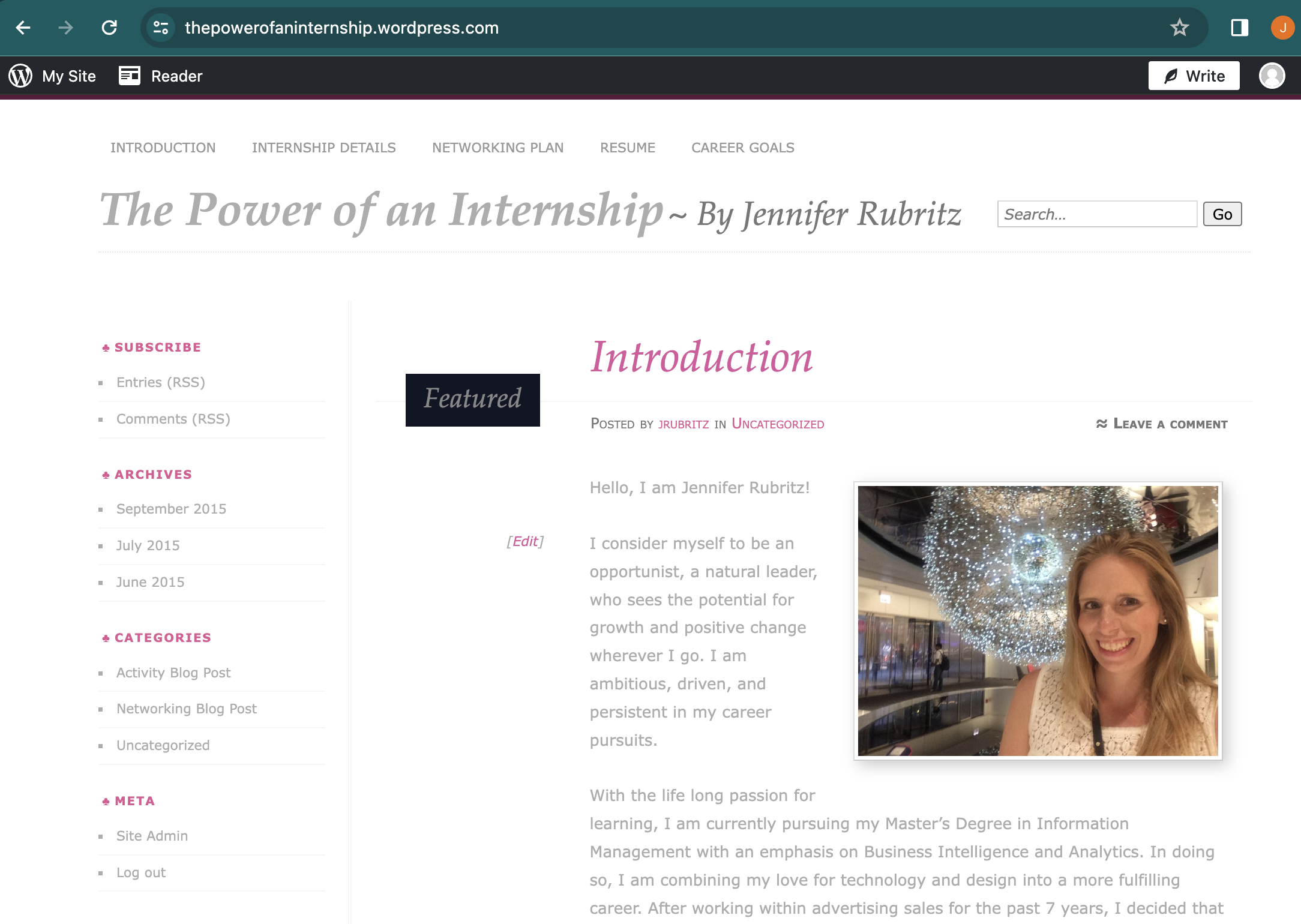 The Power of an Internship — Internship Documentation Site