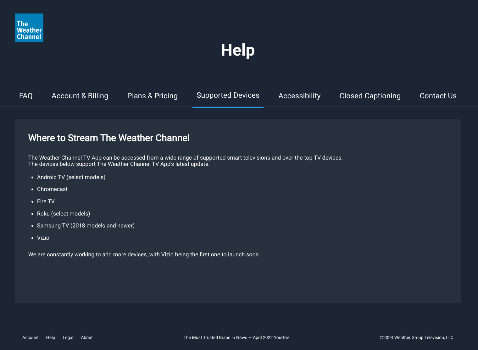 App Help & Supported Devices
