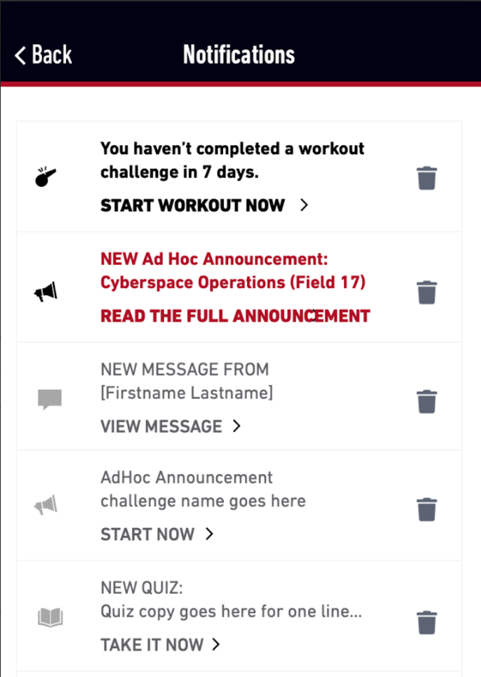 Mobile Notifications Detail